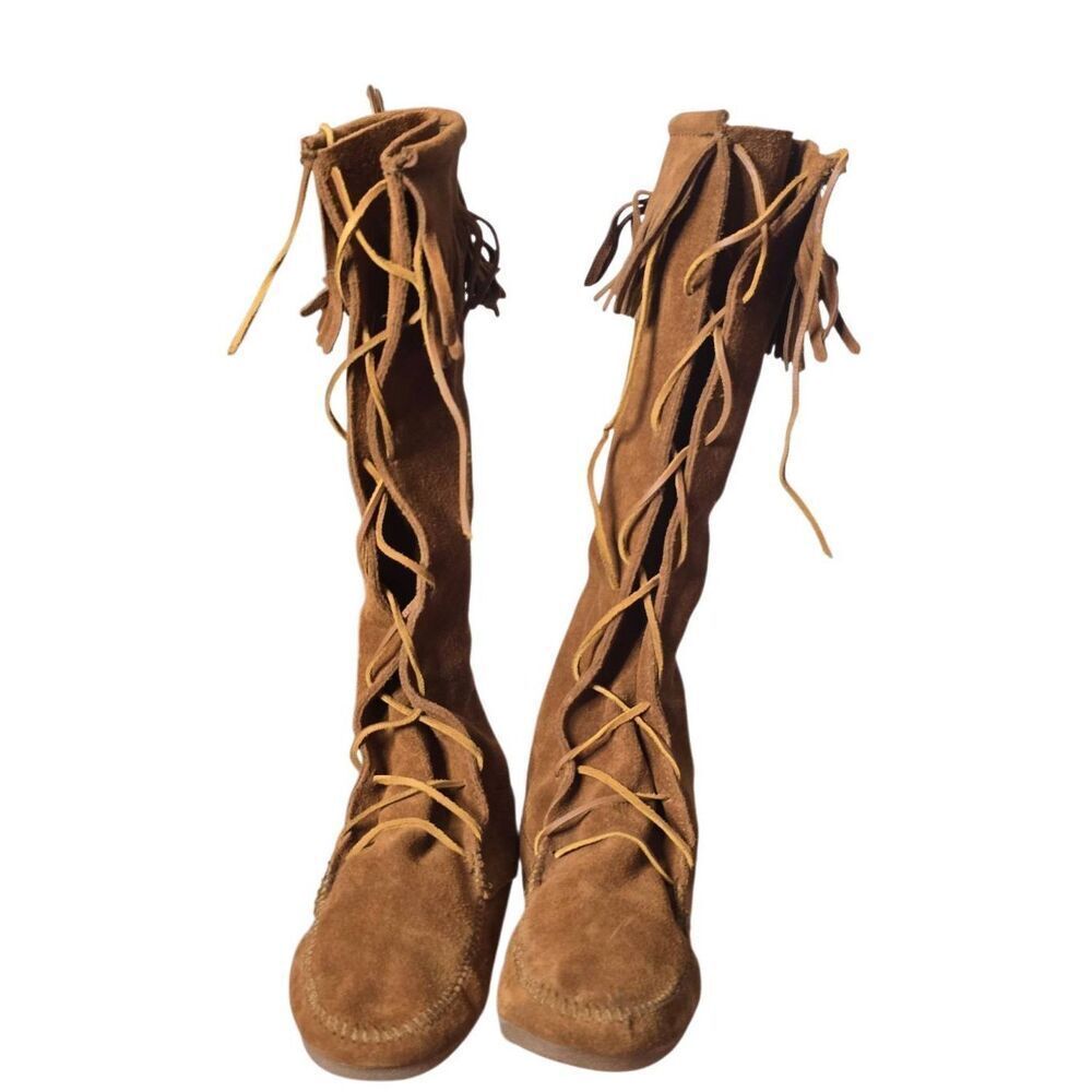 Minnetonka Front Lace Knee High Boot - Picture 4 of 7